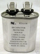 TitanPro TOC7.5 HVAC Oval Motor Run Capacitor. 7.5 MFD/UF 370 Volts