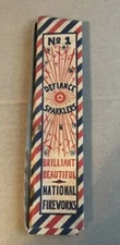 NOS NEW New Old Stock National Fireworks Sparklers Box No 10 Defiance BOX EMPTY