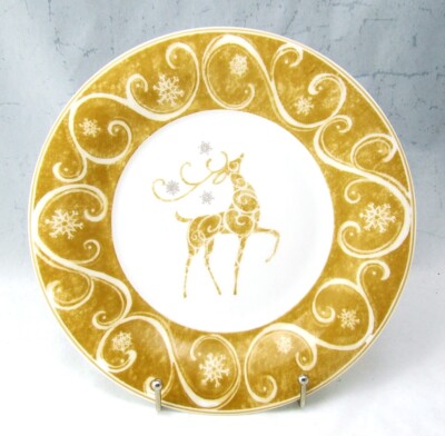 Certified International Holiday Elegant '' Reindeer CM Salatteller (S)