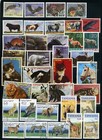 Wildlife Animals Used MNH MH Stamp Lot - All different Bats Cats Snake WL01