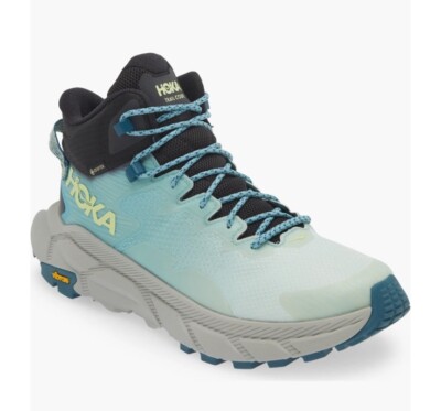 Hoka One One Trail Code GTX Gore-Tex Blue Glass Hiking Shoes Women's Size 9 B