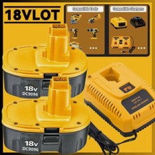 2PACK 5.5Ah 18V For Dewalt 18 VOLT XRP DC9096 Ni-MH Battery DC9096-2 OR Charger