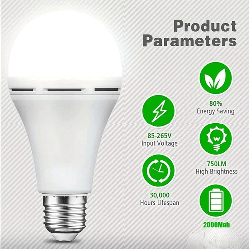 4pcs E27 Emergency Rechargeable Light Bulbs with Battery Backup for Power Outage - Picture 4 of 16