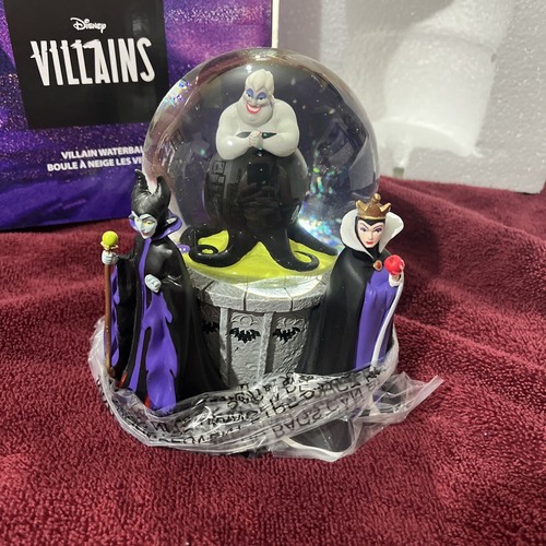 Enesco Disney Villains Ursula Maleficent and Evil Queen Waterball New in Box