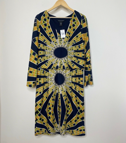 Ashley Stewart 14/16 Tunic Dress Blue 
