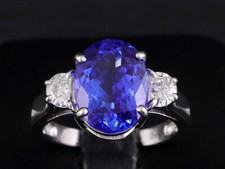 Traumhafter Tansanit Diamant Ring ca. 5,50ct   750/- Weißgold