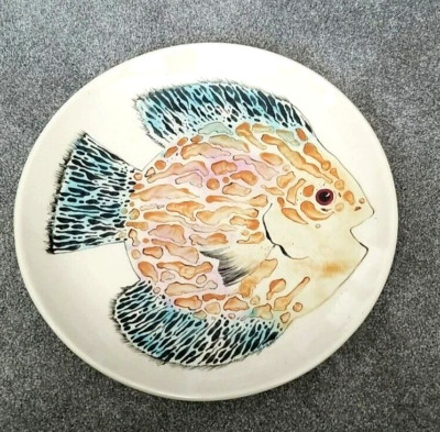 Mei Ming Ware Big Fish Home Decor Plate Maritime Farmhouse Decor 16 In Diameter