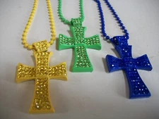 Men Blue,Yellow, Green Painted Finish CROSS Fashion Hip Hop Casual Chain & Charm