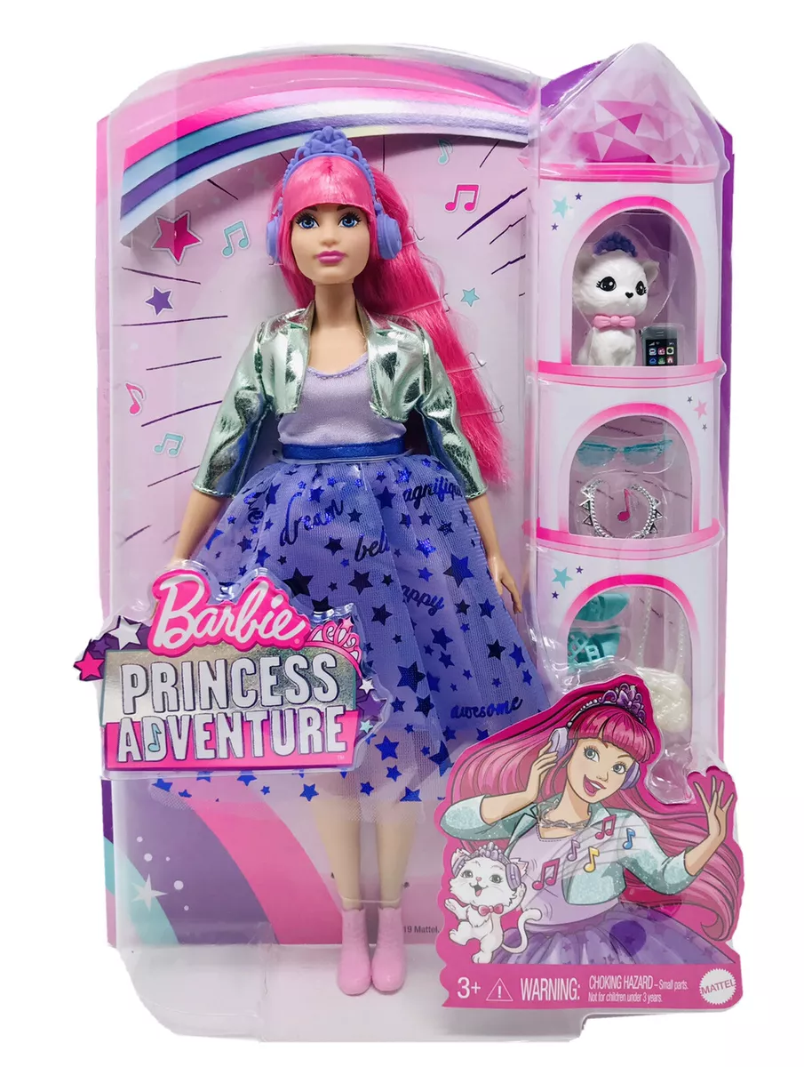 Barbie Princess Adventure Daisy Doll with Pet & Fashion Accessories Playset  NEW