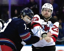 Kurtis MacDermid Signed 8x10 Fight Photo New Jersey Devils Autographed COA
