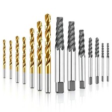 14 Pcs Screw Extractor Set with Left Hand Drill Bits, Heavy Duty Easy Out Bro...