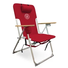 Caribbean Joe High Weight Capacity Beach Chair in Red with Slight Blemish