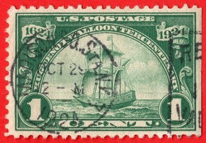 [AC37] USA 1924 Scott#614 used 1¢ green with Superb cds "MADISON SQ STA N.Y."