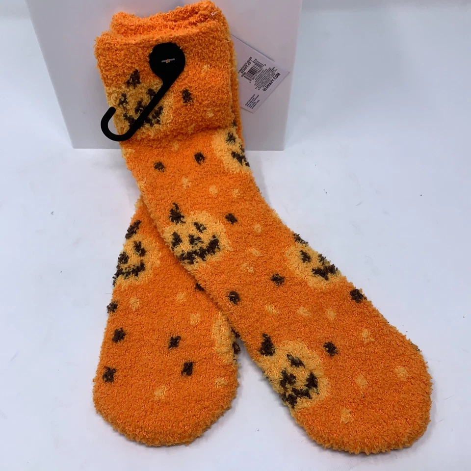 Calcetines cómodos calabaza Halloween naranja talla única azul marino antiguo para mujer 1 par nuevos con etiquetas Foto 3 de 4