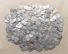 282 pcs TREASURE OF SILVER COINS Mikhail Fedorovich 1613-1645  Kopek  №114