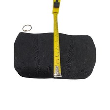 Vintage Black Cord Clutch Purse Evening Bag Wallet Zipper with Pull 1940s