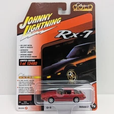 Johnny Lightning 1982 Mazda RX-7 Sunset Red Classic Gold Limited Edition 2B