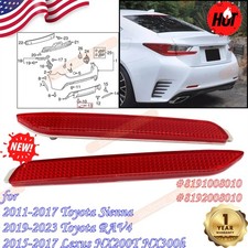 Left Right Rear Bumper Reflector Light Lamp Case Cover Fit 2019-2023 Toyota Rav4