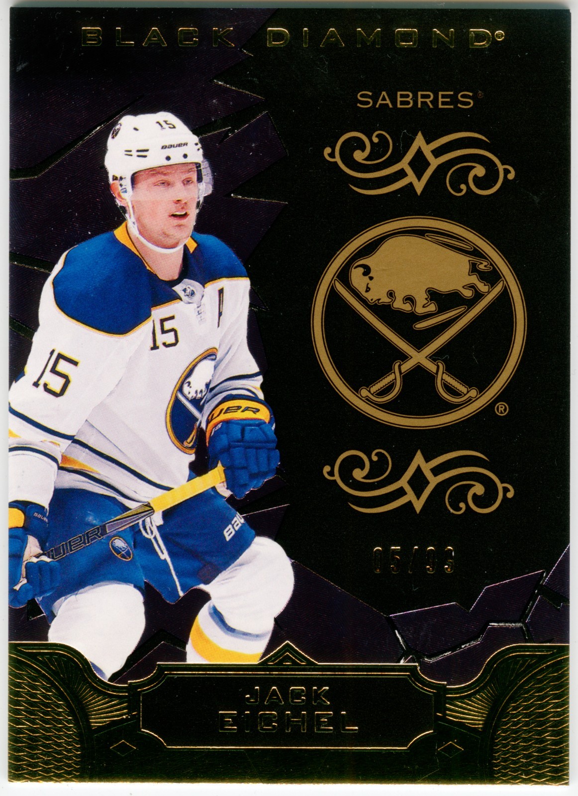 2018-19 Upper Deck Black Diamond JACK EICHEL Pure Black 5/99 #BDB-JE Sabres