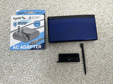 Nintendo DS Lite Cobalt Blue W/New Charger Stylus USG-001 Tested Works