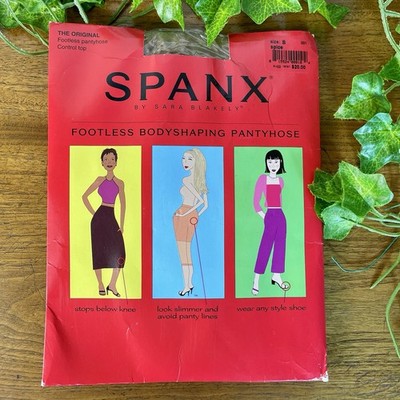New Spanx Footless Pantyhose Color Spice Size B Bodyshaper Sara Blakely Package
