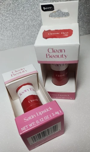 (Lot of 2) B Pure Clean Beauty Classic Red Satin L
