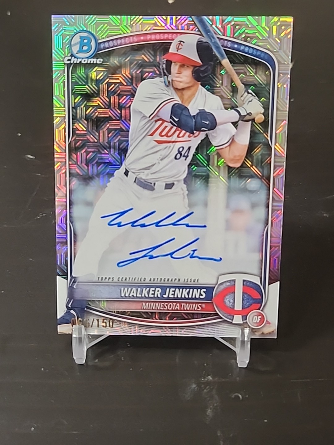 2025 Bowman Walker Jenkins #CPAWJ Chrome HTA Choice Auto /150 Minnesota Twins