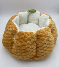 Pumpkin Shaped Cat Bed Plush Pet Bed Orange NEW Sealed Cats Dogs