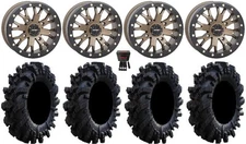 System 3 SB-4 Bronze (4+3) 14" Wheels 28" Intimidator Tires Textron Wildcat XX