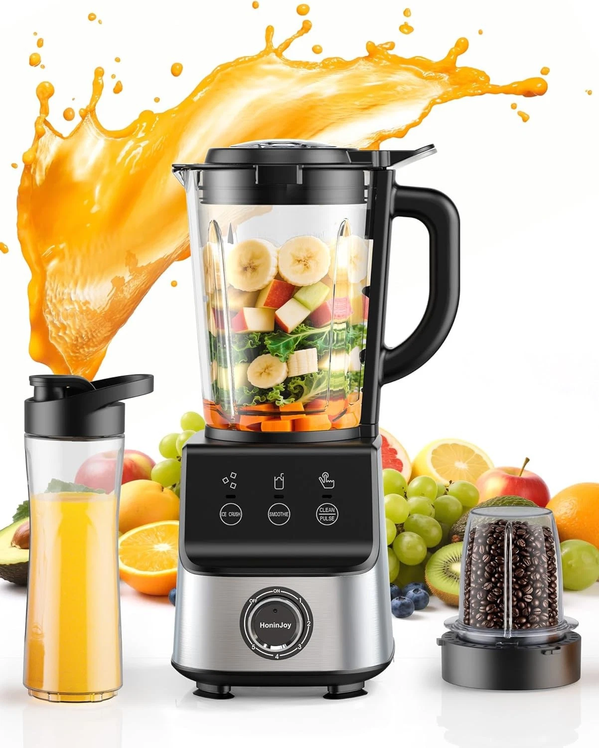 Countertop Blender for Kitchen,1400W Professional Blender for Smoothies,3 Funct