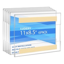 Acrylic Sign Holder 8.5 x 11 Inches Horizontal,Clear Plastic Wall Wall Frame ...
