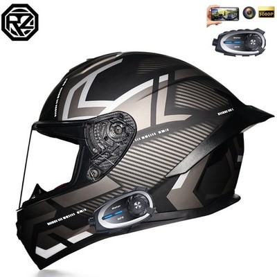 Bluetooth Motorcycle Intercom Helmet Sport Action Camera Motorbike Helmets DOT