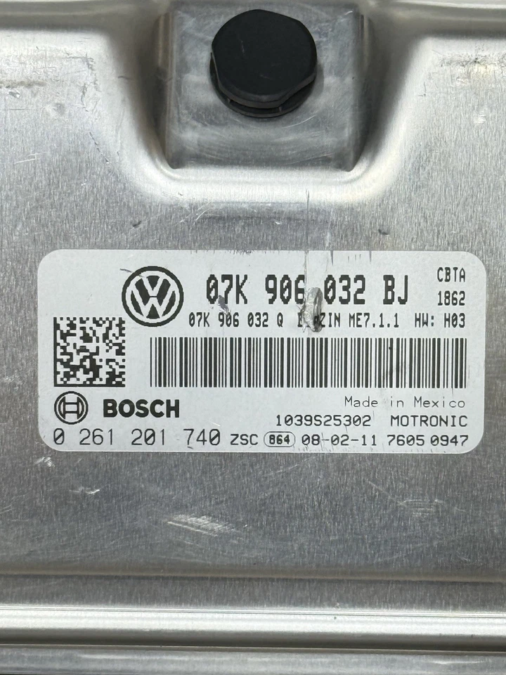 Volkswagen Rabbit Jetta 2008-2009 ordenador motor 2,5 L 07K906032BJ programado Foto 3 de 4