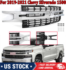 For 2019 2020 2021 Chevy Silverado 1500 Chrome Front Bumper Grill Grille 8449330