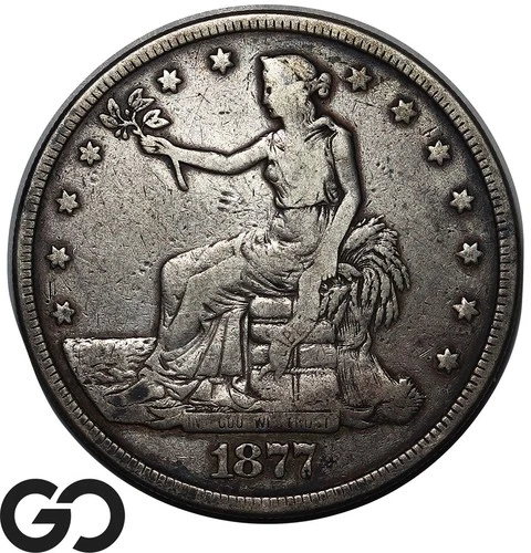 1877 Trade Dollar, Tough Collector Type Coin