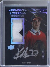 2019 SPx UD Black Lustrous Rookie 47/125 Tier 1 Kirby Dach #LR-KD Patch Auto i2u
