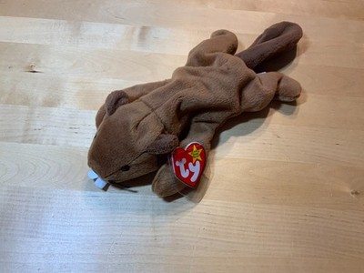Bucky the Beaver Ty Beanie Baby with PVC Pellets