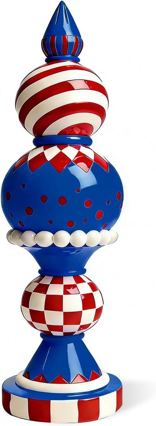 4th of July Checkered Finial, 15