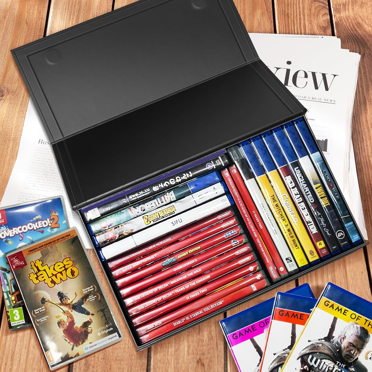 2 Pack Blu Ray DVD Storage Box for Steelbook Storage, Movie