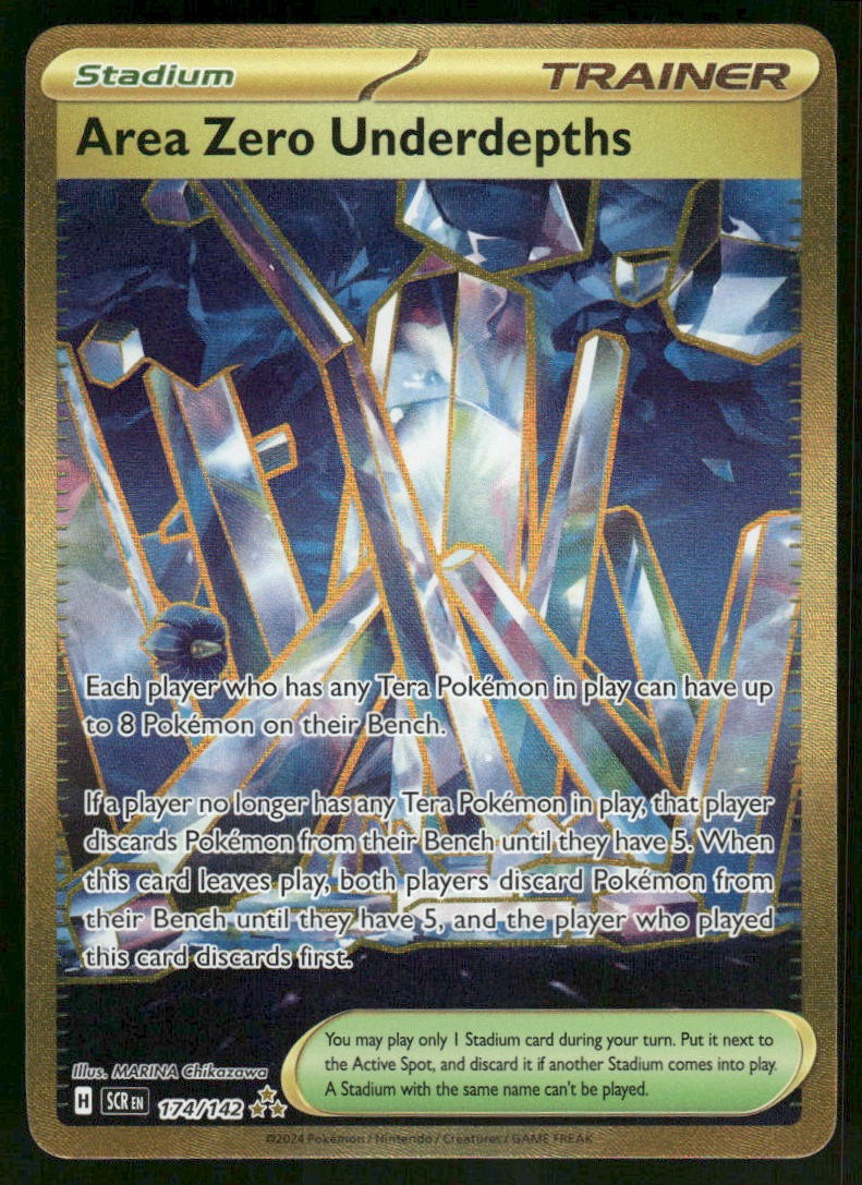 Area Zero Underdepths 174/142 Hyper Rare Holo NM Pokemon SV07: Stellar Crown