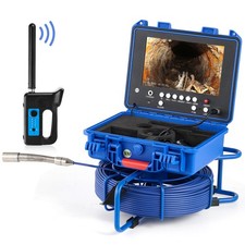 9" Self-Leveling Sewer Camera w 512HZ Locator 164ft/50m Cable Plumbing Camera