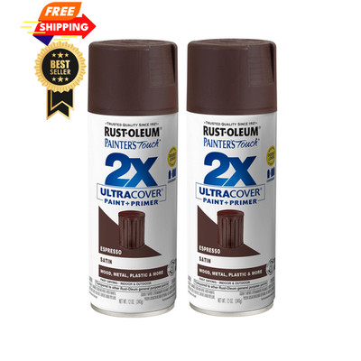 Rust-Oleum 334066-2PK Painter's Touch 2X 12 Ounce (Pack of 2), Satin Espresso