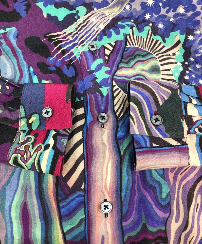 PAUL SMITH Dreamer Camisa Estampado Completo Talla: L Púrpura Hombres 283313 319S Foto 4 de 4