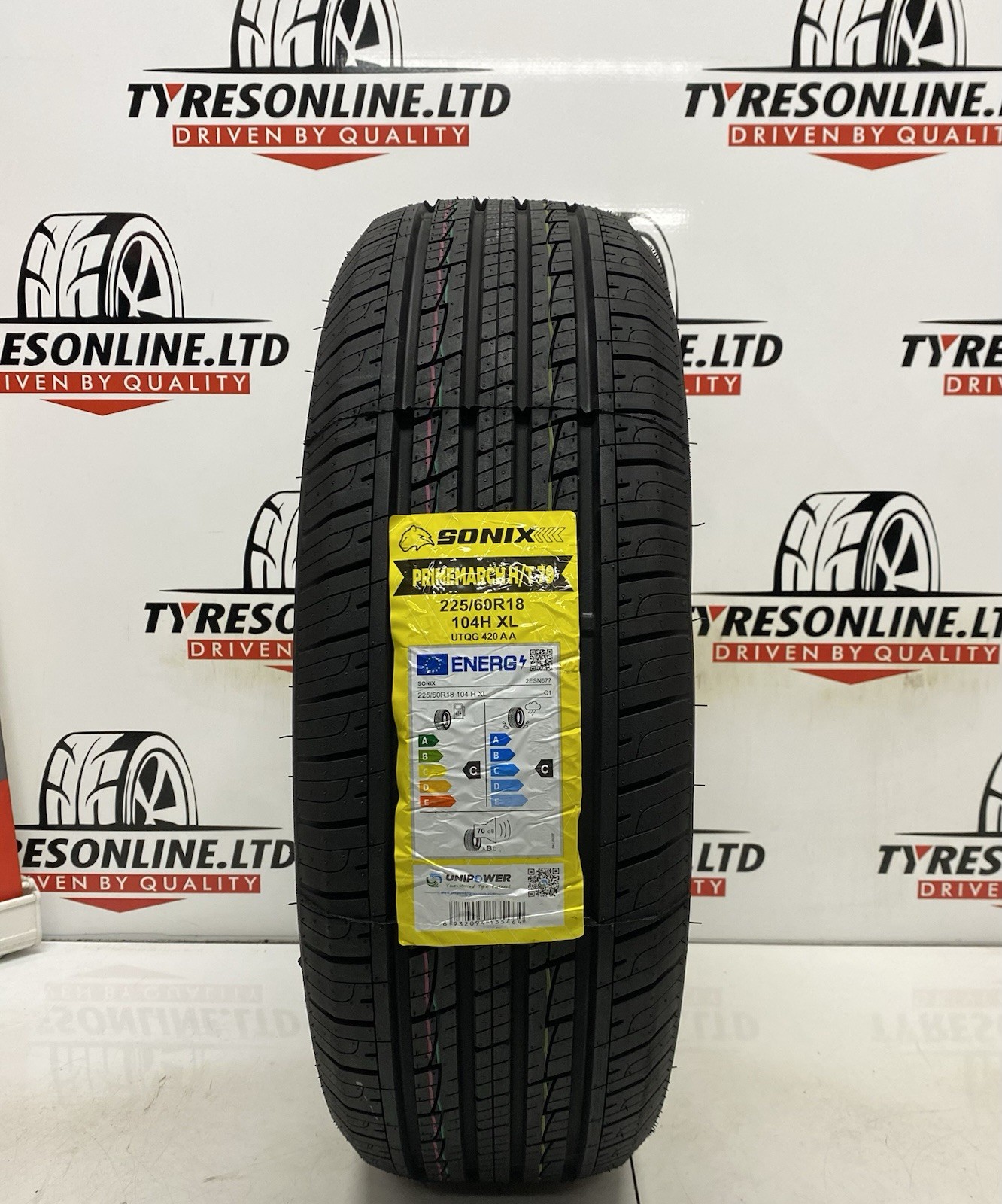 1 X 225 60 18 SONIX 225/60R18 104H XL BRAND NEW HIGH PERFORMANCE TYRE 2256018