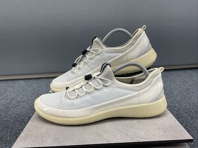 Ecco Women Soft 5 Toggle Slip-On Sneakers Size 10-10.5 EUR 41 White Cream Patent