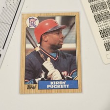TOPPS 1987 KIRBY PUCKETT #450 MINNESOTA TWINS MLB BASEBALL CARD