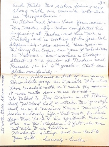 Geo Havens 1977 Letters, Ohio State, Voltaire, Diderot, Family, Group - Picture 4 of 11
