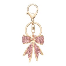 Sparkly Rhinestone Bow Keychain, Cute Butterfly Key Chains, Gold  Letter m