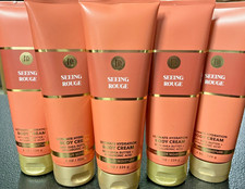 5 (FIVE) SEEING ROUGE 8oz Shea CREAM Bath and & Body Works EVERYDAY LUXURIES