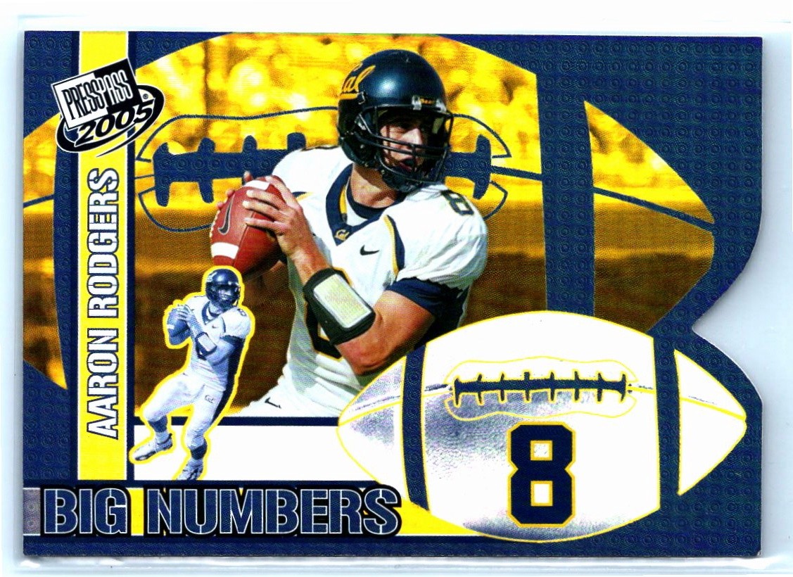 2005 Press Pass #BN 17 Aaron Rodgers Big Numbers RC